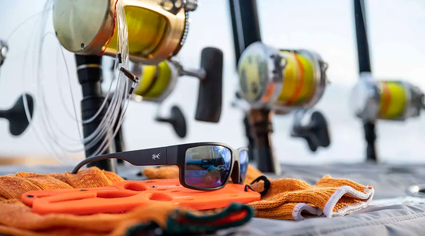 Hook Optics on fishing boat