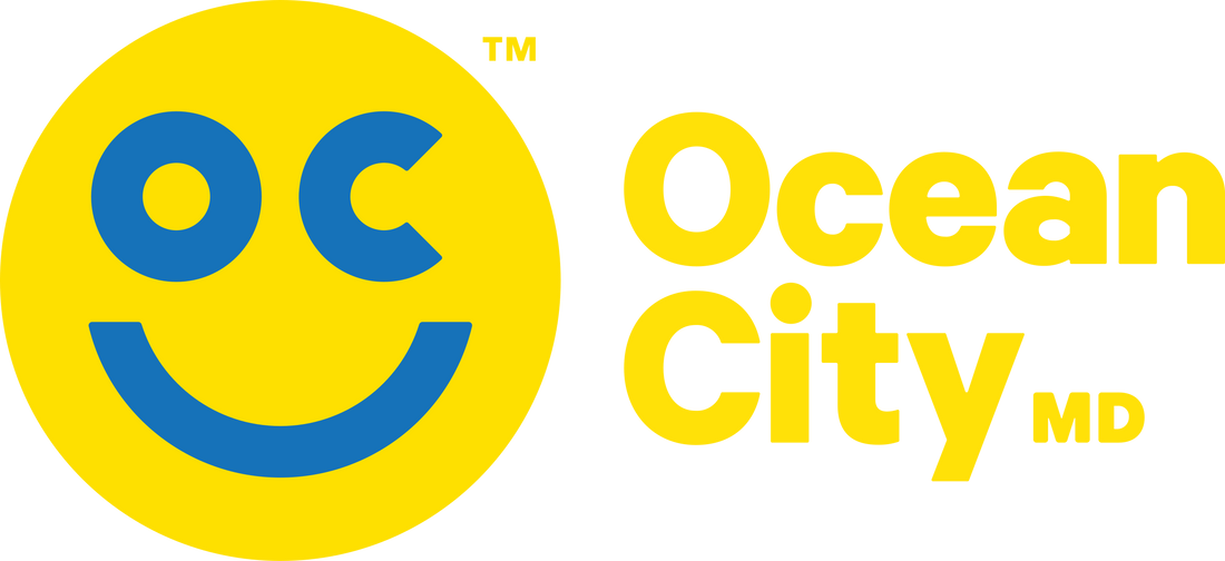 Ocean City, MD with a smiley face design on a yellow background, supporters of Hook Optics Sunglasses